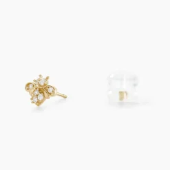 Discount Histoire d'Or Boucles D'oreilles Puces Bettye Or Jaune Oxyde De Zirconium