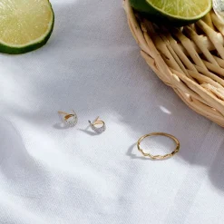 Histoire d'Or Boucles D'oreilles Puces Boucle D'or Or Jaune Oxyde De Zirconium* Boucles D'Oreilles|Clous D'Oreilles