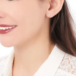 Online Histoire d'Or Boucles D'oreilles Puces Coeurs Or Jaune