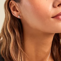 Histoire d'Or Boucles D'oreilles Puces Cloélie Argent Blanc* Boucles D'Oreilles|Boucles D'Oreilles Fantaisie