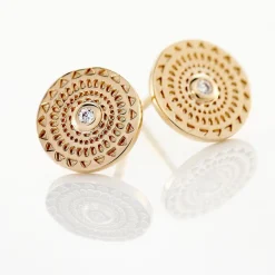 Histoire d'Or Boucles D'oreilles Puces Carmina Plaqué Or Jaune Oxyde De Zirconium* Boucles D'Oreilles|Boucles D'Oreilles Fantaisie