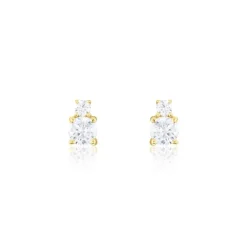 Discount Histoire d'Or Boucles D'oreilles Puces Constancia Or Jaune Oxyde De Zirconium