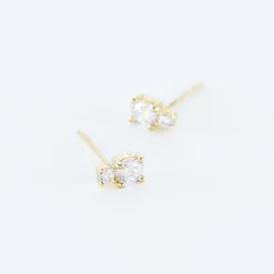 Discount Histoire d'Or Boucles D'oreilles Puces Constancia Or Jaune Oxyde De Zirconium