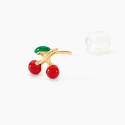 Sale Histoire d'Or Boucles D'oreilles Puces Cherry Cerise Or Jaune