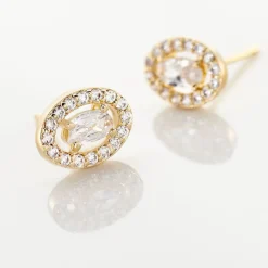 Histoire d'Or Boucles D'oreilles Puces Classical Plaqué Or Jaune Oxyde De Zirconium