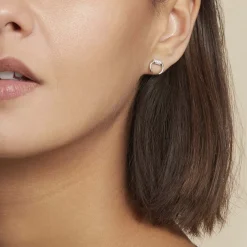 Best Histoire d'Or Boucles D'oreilles Puces Corneliana Argent Blanc Oxyde De Zirconium