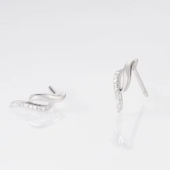 Sale Histoire d'Or Boucles D'oreilles Puces Callum Or Blanc Diamant