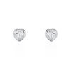 Histoire d'Or Boucles D'oreilles Puces Coeur Serti Clos Or Blanc Oxyde De Zirconium* Boucles D'Oreilles|Clous D'Oreilles