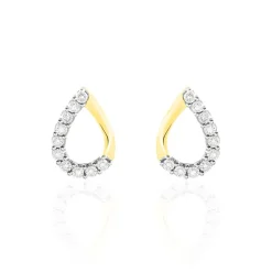 Histoire d'Or Boucles D'oreilles Puces Chrystalise Or Jaune Diamant* Boucles D'Oreilles|Clous D'Oreilles