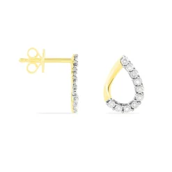 Histoire d'Or Boucles D'oreilles Puces Chrystalise Or Jaune Diamant* Boucles D'Oreilles|Clous D'Oreilles