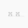 New Histoire d'Or Boucles D'oreilles Puces Carre Argent Blanc Oxyde De Zirconium