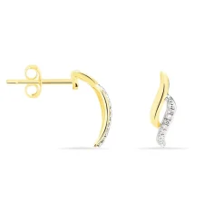 New Histoire d'Or Boucles D'oreilles Puces Callum Or Jaune Diamant