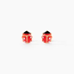 Histoire d'Or Boucles D'oreilles Puces Coccinella Or Jaune Oxyde De Zirconium* Boucles D'Oreilles|Clous D'Oreilles