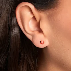Histoire d'Or Boucles D'oreilles Puces Coccinella Or Jaune Oxyde De Zirconium* Boucles D'Oreilles|Clous D'Oreilles