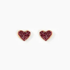 Clearance Histoire d'Or Boucles D'oreilles Puces Cerine Coeur Or Jaune