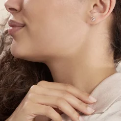 Discount Histoire d'Or Boucles D'oreilles Puces Daria C艙ur De Zirconium or jaune oxyde