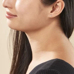 Histoire d'Or Boucles D'oreilles Puces Daria Or Blanc Oxyde De Zirconium* Boucles D'Oreilles|Clous D'Oreilles