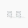 Clearance Histoire d'Or Boucles D'oreilles Puces Doreen Carre Or Blanc Oxyde De Zirconium