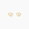 Online Histoire d'Or Boucles D'oreilles Puces Daria C艙ur 6 Or Jaune Oxyde