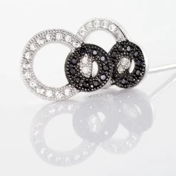 Hot Histoire d'Or Boucles D'oreilles Puces Diana Argent Blanc Oxyde De Zirconium