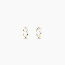 Clearance Histoire d'Or Boucles D'oreilles Puces Dudley Or Jaune Oxyde De Zirconium
