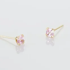 Online Histoire d'Or Boucles D'oreilles Puces Doreen Carre Or Jaune Oxyde De Zirconium