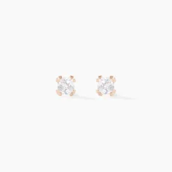 Histoire d'Or Boucles D'oreilles Puces Doreen Carre Or Rose Oxyde De Zirconium* Boucles D'Oreilles|Clous D'Oreilles