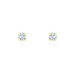 Best Histoire d'Or Boucles D'oreilles Puces daria Serti Griffe 2 Or Jaune Oxyde