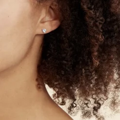 Histoire d'Or Boucles D'oreilles Puces Daria Serti Clos Or Blanc Oxyde De Zirconium* Boucles D'Oreilles|Clous D'Oreilles