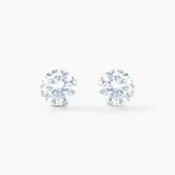Histoire d'Or Boucles D'oreilles Puces Eddie Or Blanc Oxyde De Zirconium* Boucles D'Oreilles|Clous D'Oreilles