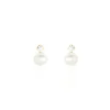 Online Histoire d'Or Boucles D'oreilles Puces Eolande Or Jaune Perle De Culture
