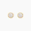Histoire d'Or Boucles D'oreilles Puces Edmee Cercle 0 Or Jaune Strass* Boucles D'Oreilles|Clous D'Oreilles