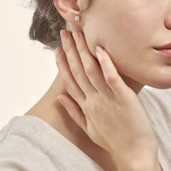 Histoire d'Or Boucles D'oreilles Puces Edmee Cercle 0 Or Jaune Strass* Boucles D'Oreilles|Clous D'Oreilles