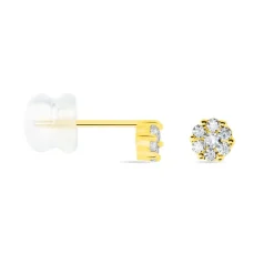 Histoire d'Or Boucles D'oreilles Puces Eleanor Fleur Or Jaune Oxyde De Zirconium* Boucles D'Oreilles|Clous D'Oreilles