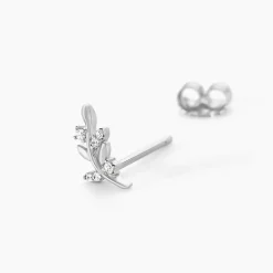 Discount Histoire d'Or Boucles D'oreilles Puces Evonne Argent Blanc Oxyde De Zirconium