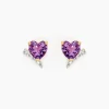 Histoire d'Or Boucles D'oreilles Puces Eva Or Jaune Amethyste Et Oxyde De Zirconium* Boucles D'Oreilles|Clous D'Oreilles