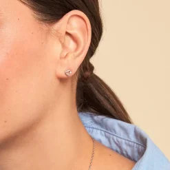 Histoire d'Or Boucles D'oreilles Puces Elyn Argent Blanc Oxyde De Zirconium* Boucles D'Oreilles|Boucles D'Oreilles Fantaisie