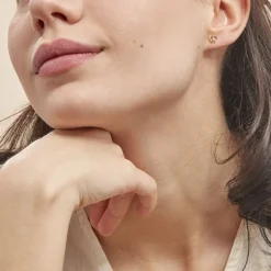 Histoire d'Or Boucles D'oreilles Puces Eleanor Fleur Or Jaune Oxyde De Zirconium* Boucles D'Oreilles|Clous D'Oreilles