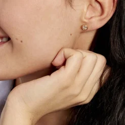 Histoire d'Or Boucles D'oreilles Puces Eden Serti Pneu Or Jaune Oxyde De Zirconium* Boucles D'Oreilles|Clous D'Oreilles