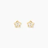 Histoire d'Or Boucles D'oreilles Puces Elais Etoile 5 Or Jaune Oxyde