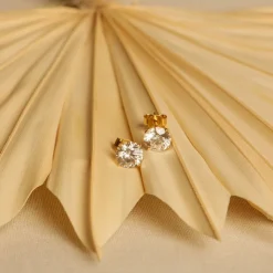 Histoire d'Or Boucles D'oreilles Puces Eddie Or Jaune Oxyde De Zirconium* Boucles D'Oreilles|Clous D'Oreilles