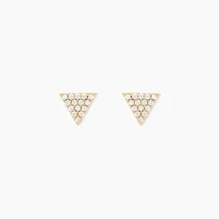 Histoire d'Or Boucles D'oreilles Puces Eloane Triangle Or Jaune Oxyde De Zirconium* Boucles D'Oreilles|Clous D'Oreilles