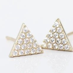 Histoire d'Or Boucles D'oreilles Puces Eloane Triangle Or Jaune Oxyde De Zirconium* Boucles D'Oreilles|Clous D'Oreilles