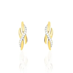 Histoire d'Or Boucles D'oreilles Puces Ester Or Jaune Diamant* Boucles D'Oreilles|Clous D'Oreilles