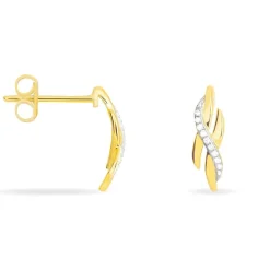 Histoire d'Or Boucles D'oreilles Puces Ester Or Jaune Diamant* Boucles D'Oreilles|Clous D'Oreilles