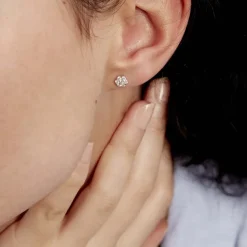 Histoire d'Or Boucles D'oreilles Puces Eleanor Fleur Or Jaune Oxyde De Zirconium* Boucles D'Oreilles|Clous D'Oreilles