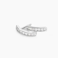 Histoire d'Or Boucles D'oreilles Puces Elenore Argent Blanc Oxyde De Zirconium