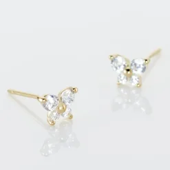 Histoire d'Or Boucles D'oreilles Puces Eleanor Fleur Or Jaune Oxyde De Zirconium* Boucles D'Oreilles|Clous D'Oreilles