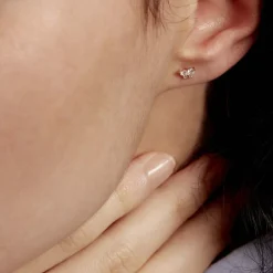 Histoire d'Or Boucles D'oreilles Puces Eleanor Fleur Or Jaune Oxyde De Zirconium* Boucles D'Oreilles|Clous D'Oreilles