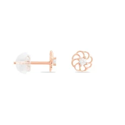 Histoire d'Or Boucles D'oreilles Puces Eleanor Fleur Or Rose Oxyde De Zirconium* Boucles D'Oreilles|Clous D'Oreilles